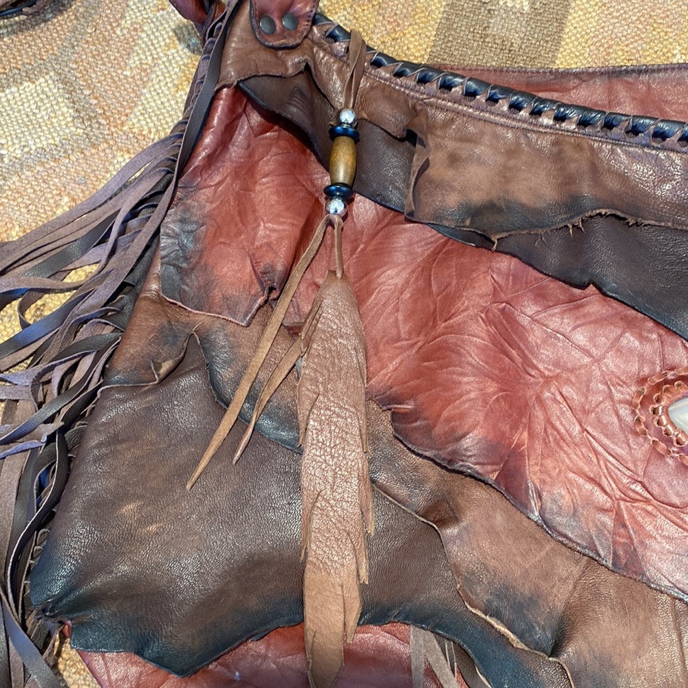 🎉 AMAZING BOHEMIAN LEATHER & STONE BAG‼️ - Picture 15 of 17